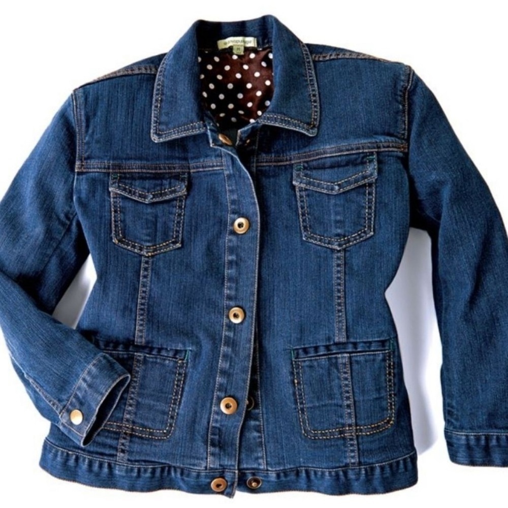 GINGERsnaps Brand Dark Denim Jacket Women’s Size Medium - Picture 2 of 16
